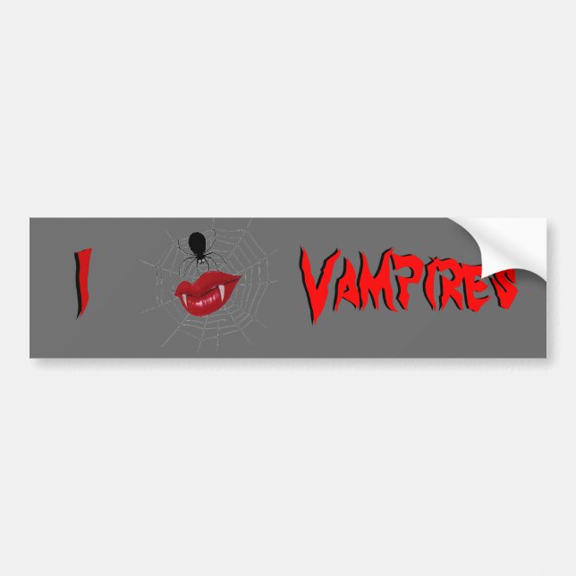 I Heart Vampires Bumper Sticker (Front)