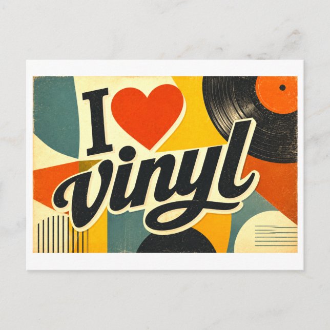 I [Heart] Vinyl Postcard (Front)