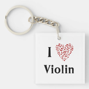 I Heart Violin - Music Instrument Keychain