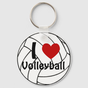 I Heart Volleyball Keychain