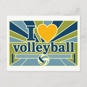 "I [Heart] Volleyball" Postcard