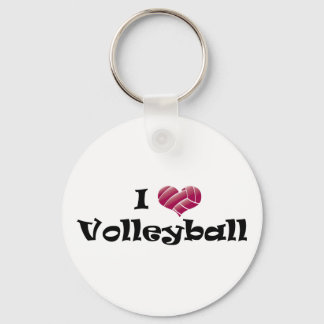 I heart volleyball (red) keychain