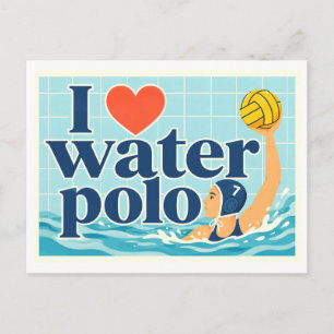 "I [Heart] Water Polo" Postcard