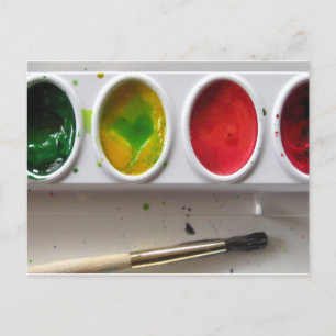 I Heart Watercolor Postcard