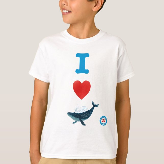 I Heart Whales Youth T-Shirt (Front)
