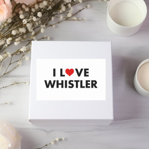 I Heart Whistler I Love Whistler Modern Text Sticker