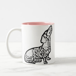 i heart wiener dogs. Two-Tone coffee mug