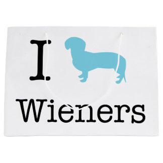 I Heart Wieners Large Gift Bag
