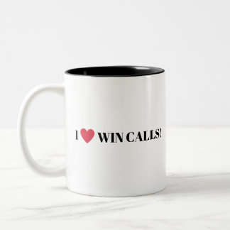 I HEART WIN CALLS_edited Two-Tone Coffee Mug