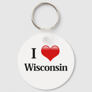 I Heart Wisconsin Keychain