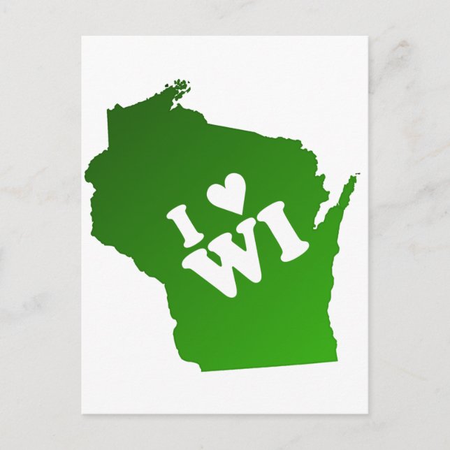 I Heart Wisconsin Postcard (Front)