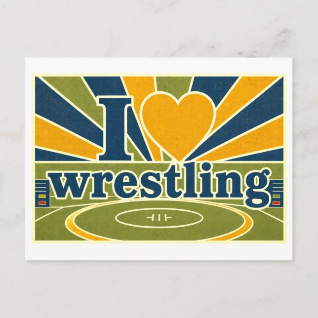 "I [Heart] Wrestling" Postcard (Front)