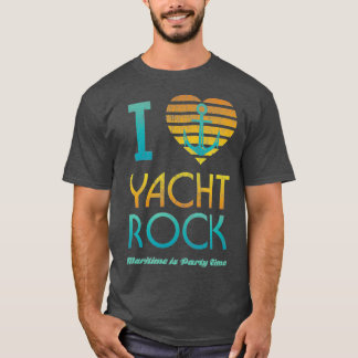 I Heart Yacht Rock Drinking Maritime Party T-Shirt