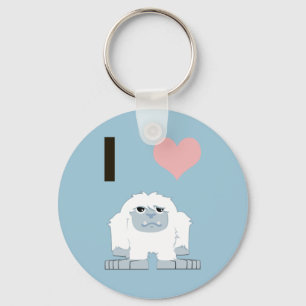I heart yeti keychain
