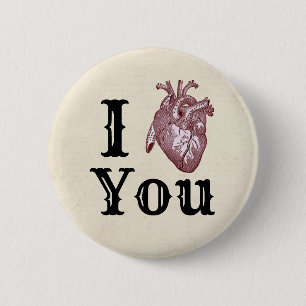 I Heart You 2 Inch Round Button