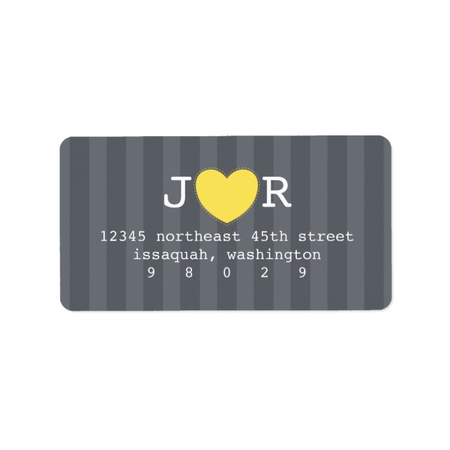 I Heart You Address Label (Front)