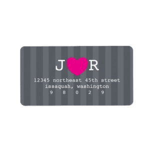 I Heart You Address Label