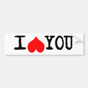 I Heart You Customizable Bumper Sticker