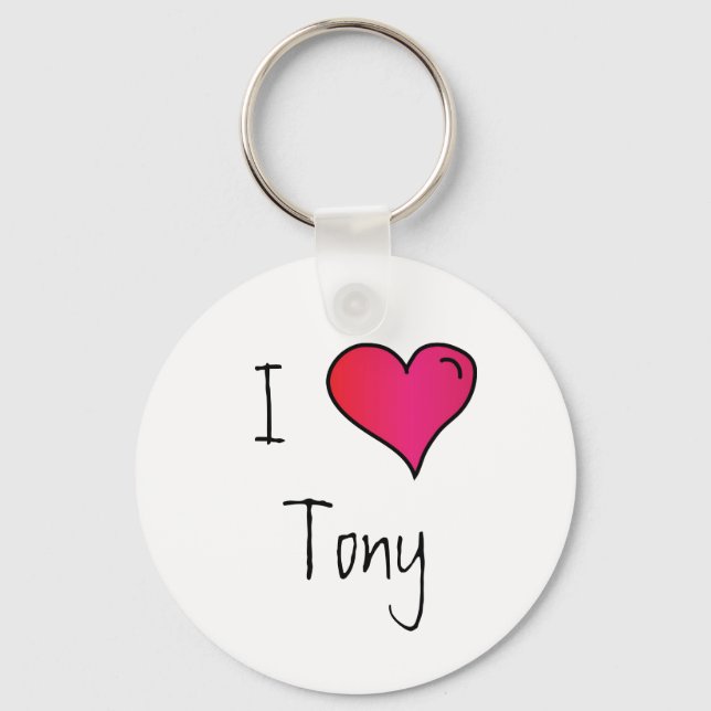 I Heart You Customizable Keychain (Front)
