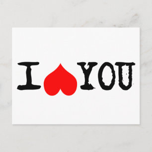 I Heart You Customizable Postcard