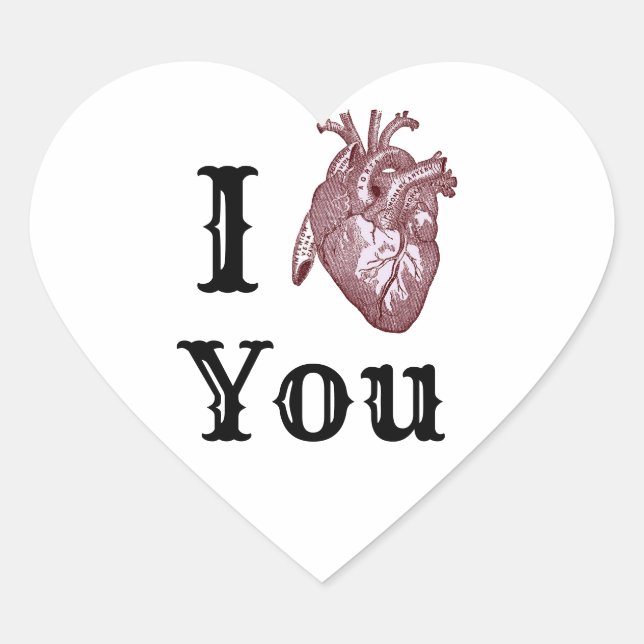 I Heart You Heart Sticker (Front)