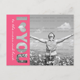 I Heart You Personalized Photo Postcard Template