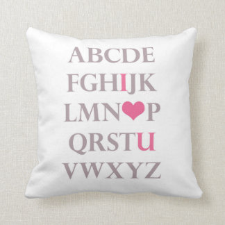 i heart you throw pillow