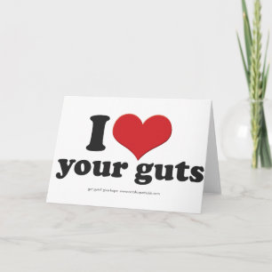 I heart your guts holiday card