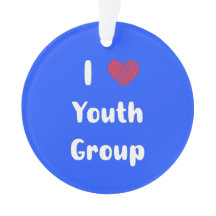 I Heart Youth Group Acrylic Ornament