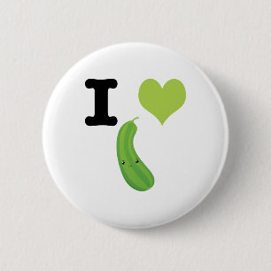 I Heart Zucchini 2 Inch Round Button