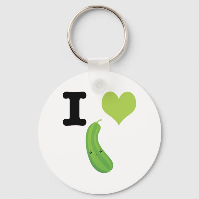 I Heart Zucchini Keychain (Front)