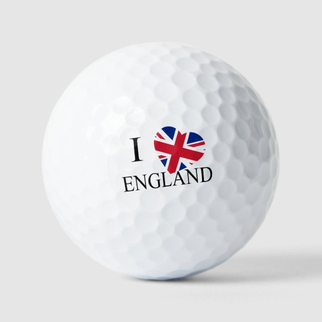 I Heartflag England bk va gbcnt Golf Balls (Front)
