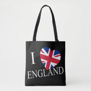 I Heartflag England wt stcn Tote Bag
