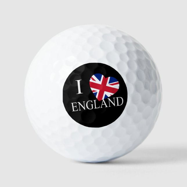 I Heartflag England wt va gbcnt Golf Balls (Front)