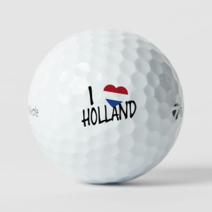 I Heartflag Holland bk on wt tmtp5 gbcnt Golf Balls