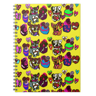 I hearts dogs mug wooden box sign postcard magnet notebook