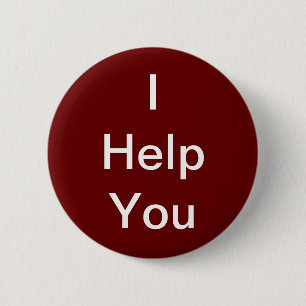 I Help You Knopf Dunkelrot Buttons