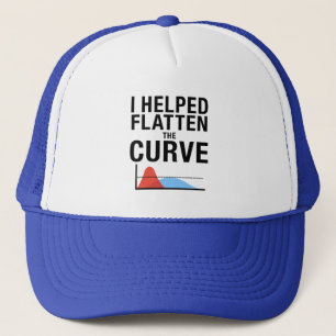 I Helped Flatten The Curve Social Distancing Trucker Hat