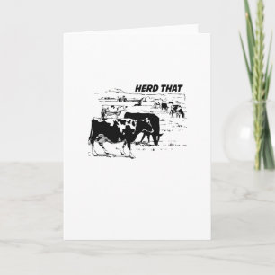 I Herd That  for Cow Lover farm animal Card