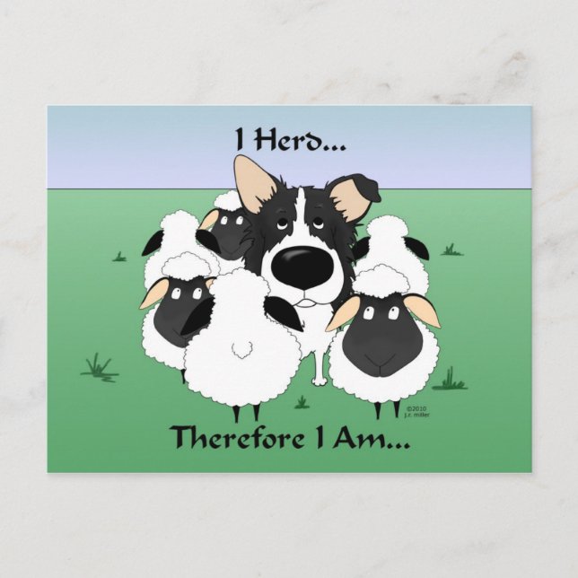 I Herd....Therefore I Am Postcard (Front)