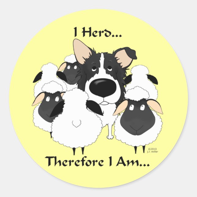 I Herd...Therefore I Am Stickers (Front)