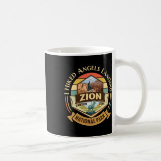 I Hiked Angels Landing Zion Retro Vintage Sunset D Coffee Mug