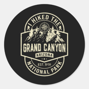 I Hiked Grand Canyon National Park Arizona Mountai Classic Round Sticker