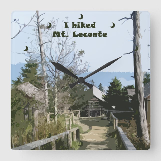 I hiked Mt LeConte / Photo Art Square Wall Clock (Front)
