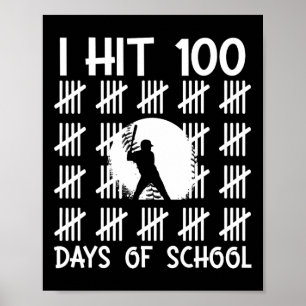 I Hit 100 Days Of School Bysebyll 100th Day Of Sch Poster