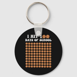 I Hit 100 Days Of School Pizza 100th Day Of School Keychain