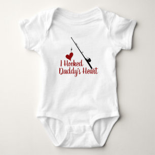 I Hooked Daddy's Heart Baby Bodysuit