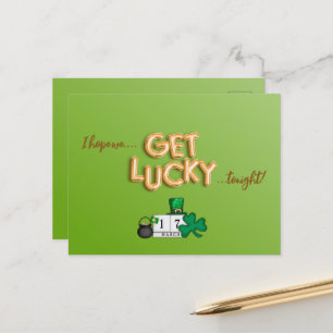 I hope we Get Lucky Tonight Postcard