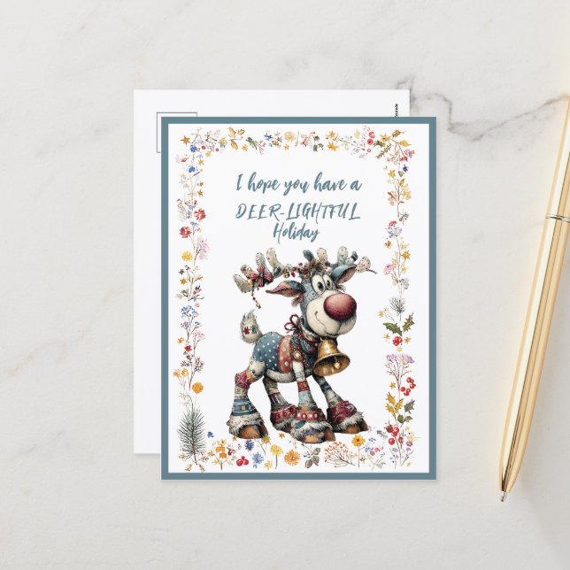 I Hope You Have A DEER-LIGHTFUL Holiday (Front/Back In Situ)