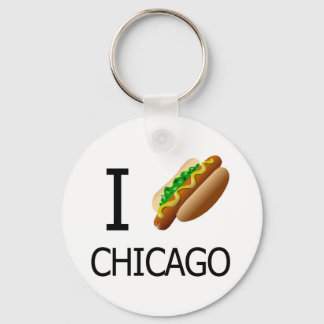 I Hotdog Chicago Keychainx Keychain